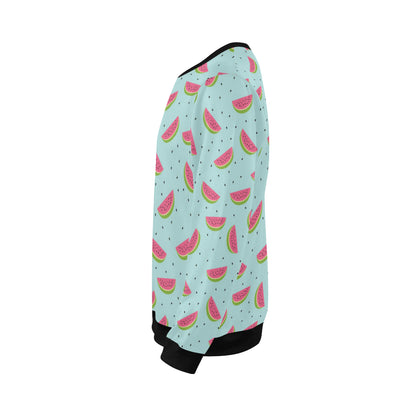 Watermelon Pattern Print Design WM06 Men Long Sleeve Sweatshirt