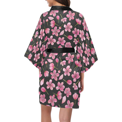 Apple blossom Pattern Print Design AB03 Women Kimono Robe