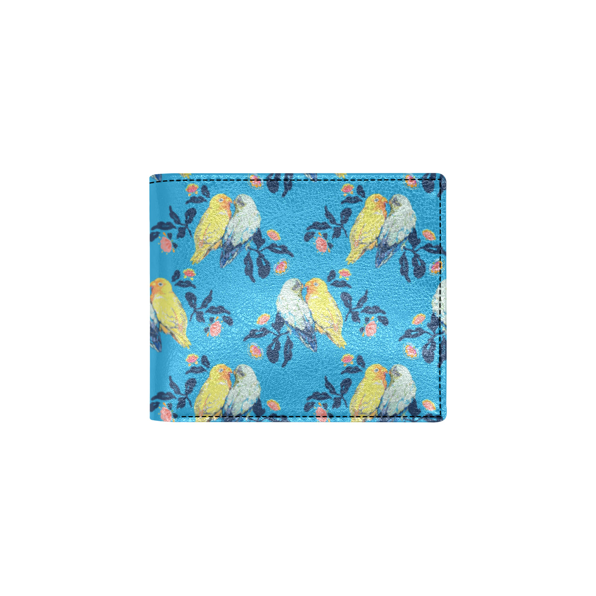 Lovebird Pattern Print Design 03 Men's ID Card Wallet