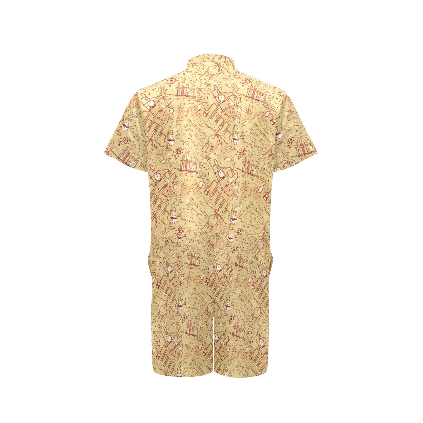 Chemical Pattern Print Design 01 Men's Romper
