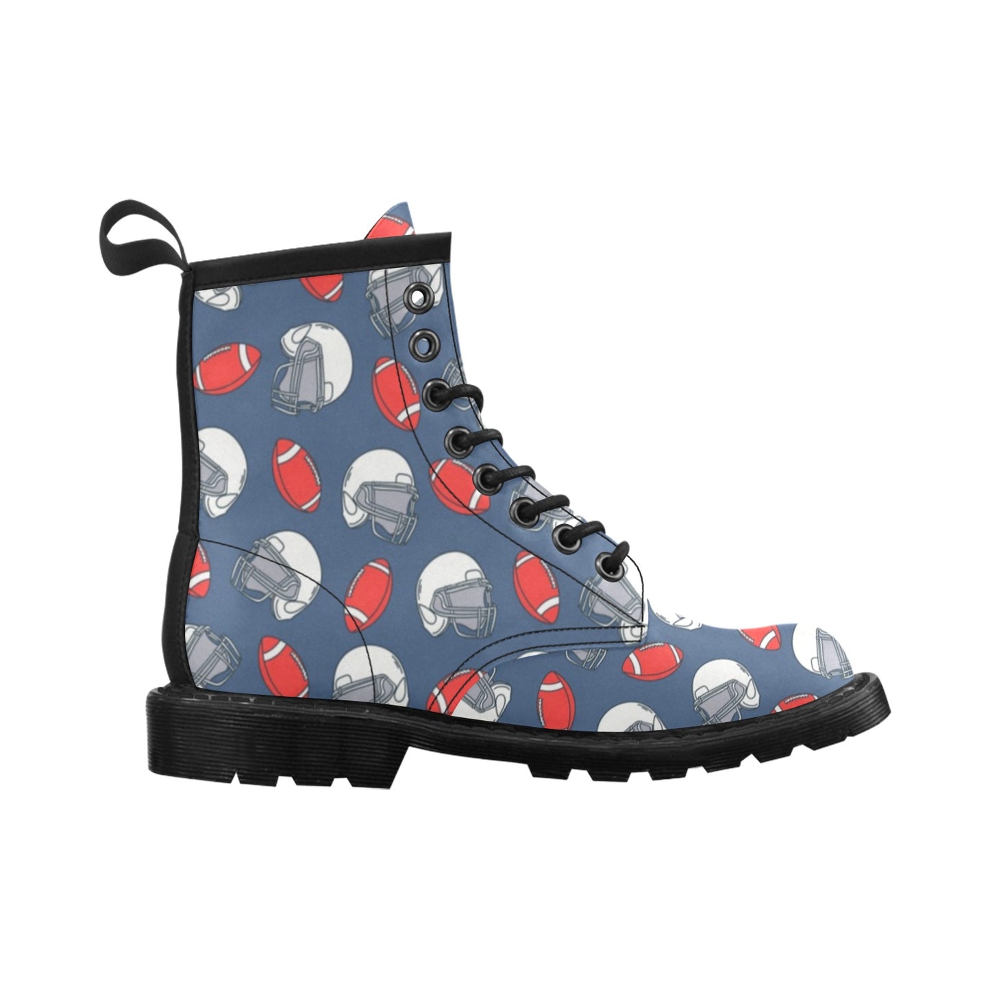 American Football Helmet Design Pattern Women's Boots