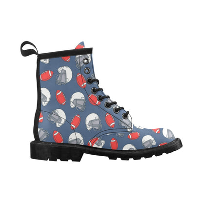 American Football Helmet Design Pattern Women's Boots