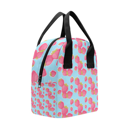 Strawberry Pattern Print Design SB04 Insulated Lunch Bag