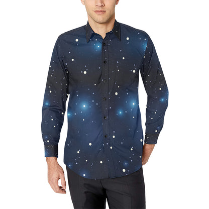 Night sky Pattern Print Design A02 Men's Long Sleeve Shirt