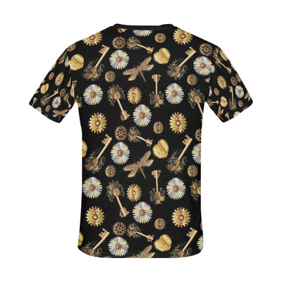 Steampunk Key Dragonfly Print Design LKS303 Men's All Over Print T-shirt