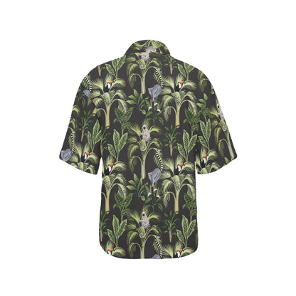 Rainforest Pattern Print Design RF05 Women's Hawaiian Shirt