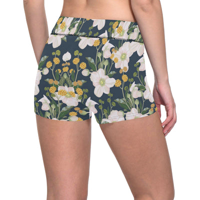 Anemone Pattern Print Design AM04 Yoga Shorts