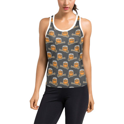 Honey Bee Print Design LKS305 Women's Racerback Tank Top