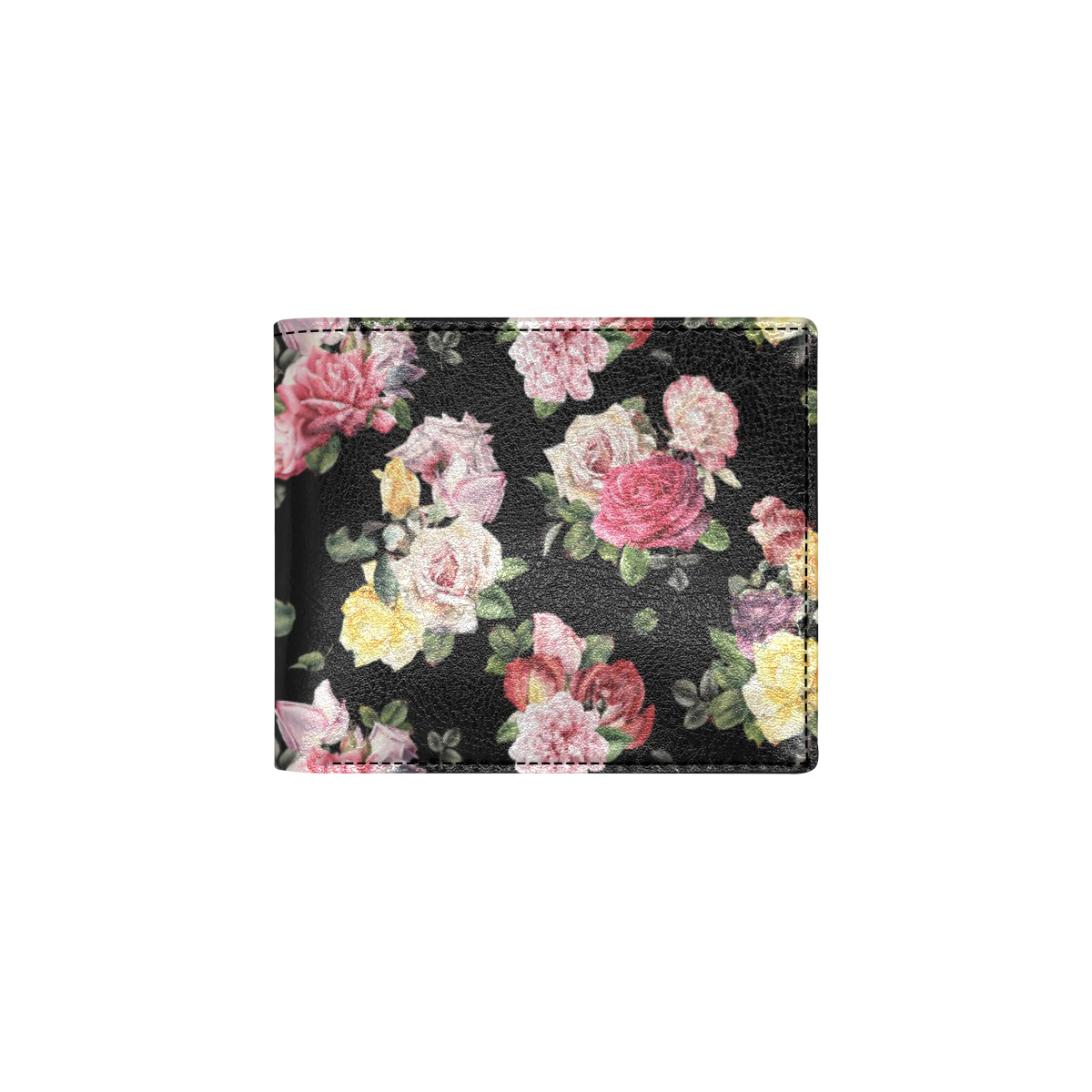 Rose Pattern Print Design RO010 Men's ID Card Wallet