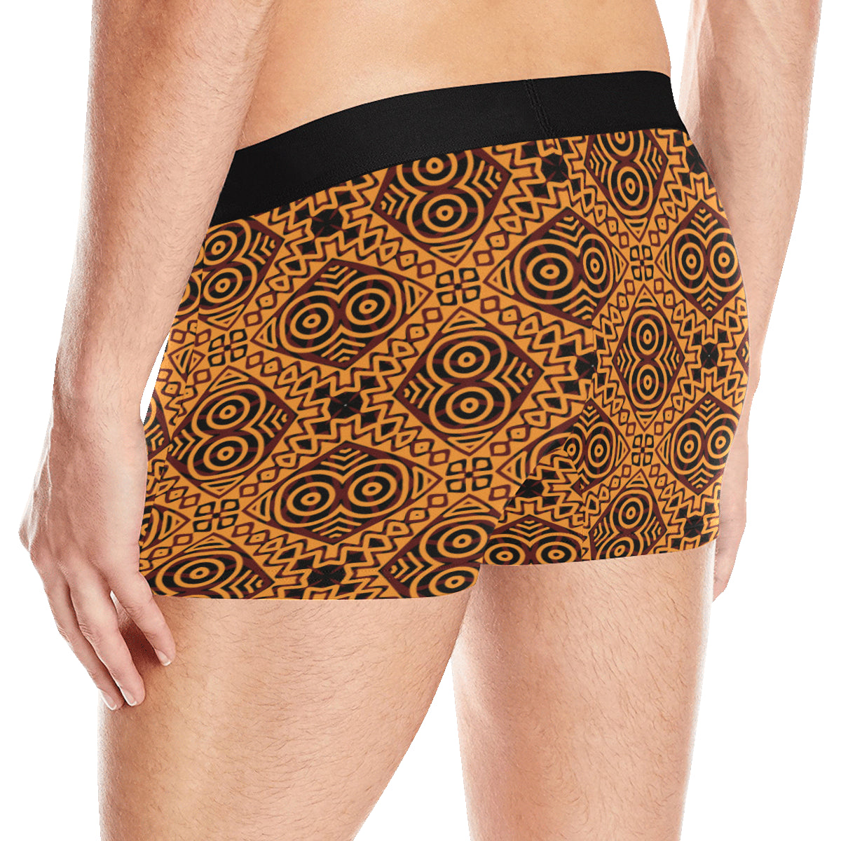 African Pattern Print Design 05 Men's Boxer Briefs