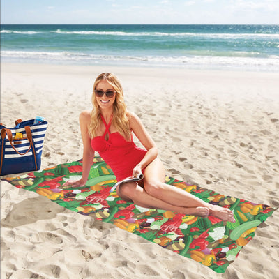 Salad Mix Vegetableprint Design LKS301 Beach Towel 32" x 71"