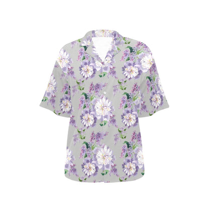 Lilac Pattern Print Design LI07 Women's Hawaiian Shirt