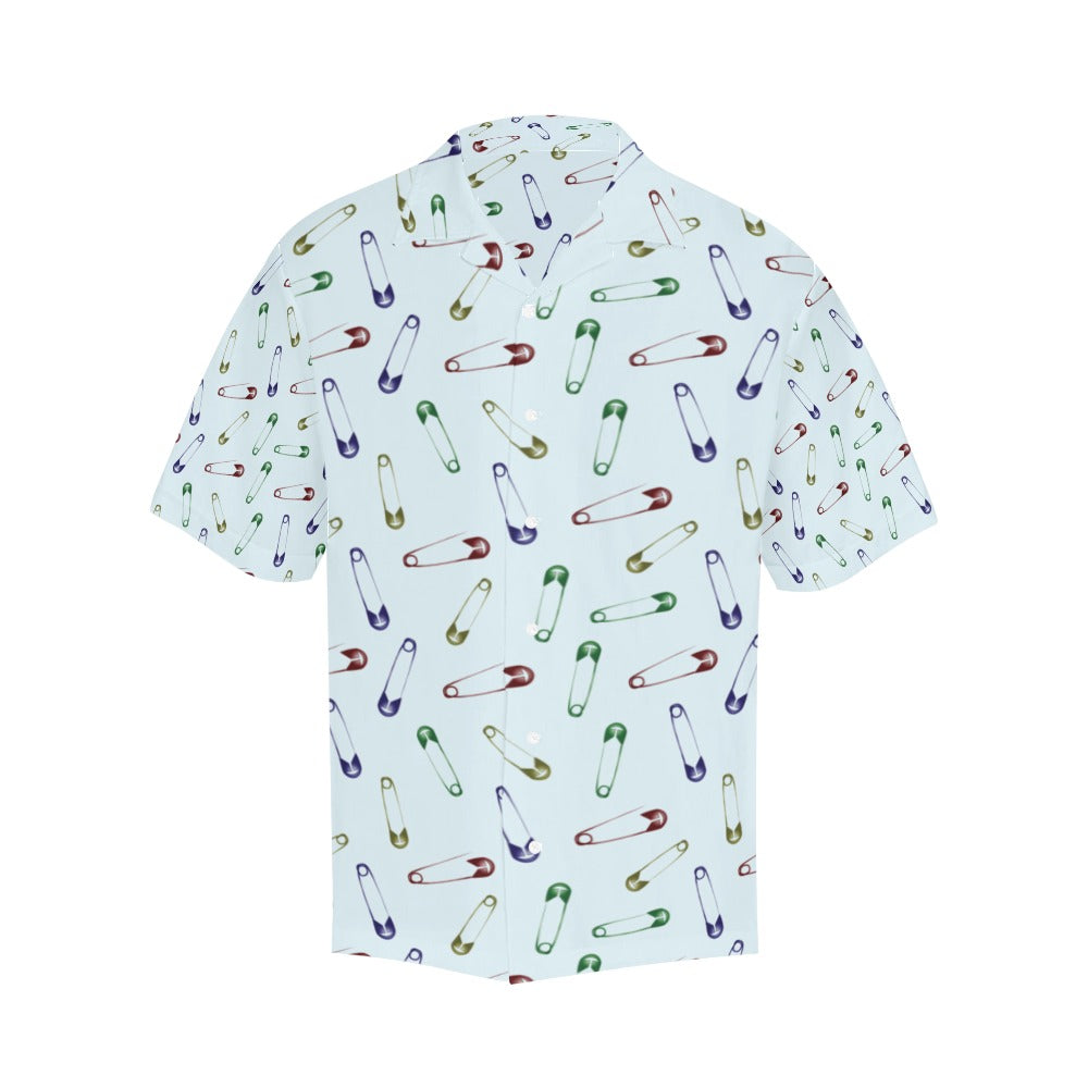 Safety Pin Print Design LKS303 Men's Hawaiian Shirt