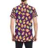 Cupcake Pattern Print Design 05 Men's Short Sleeve Button Up Shirt