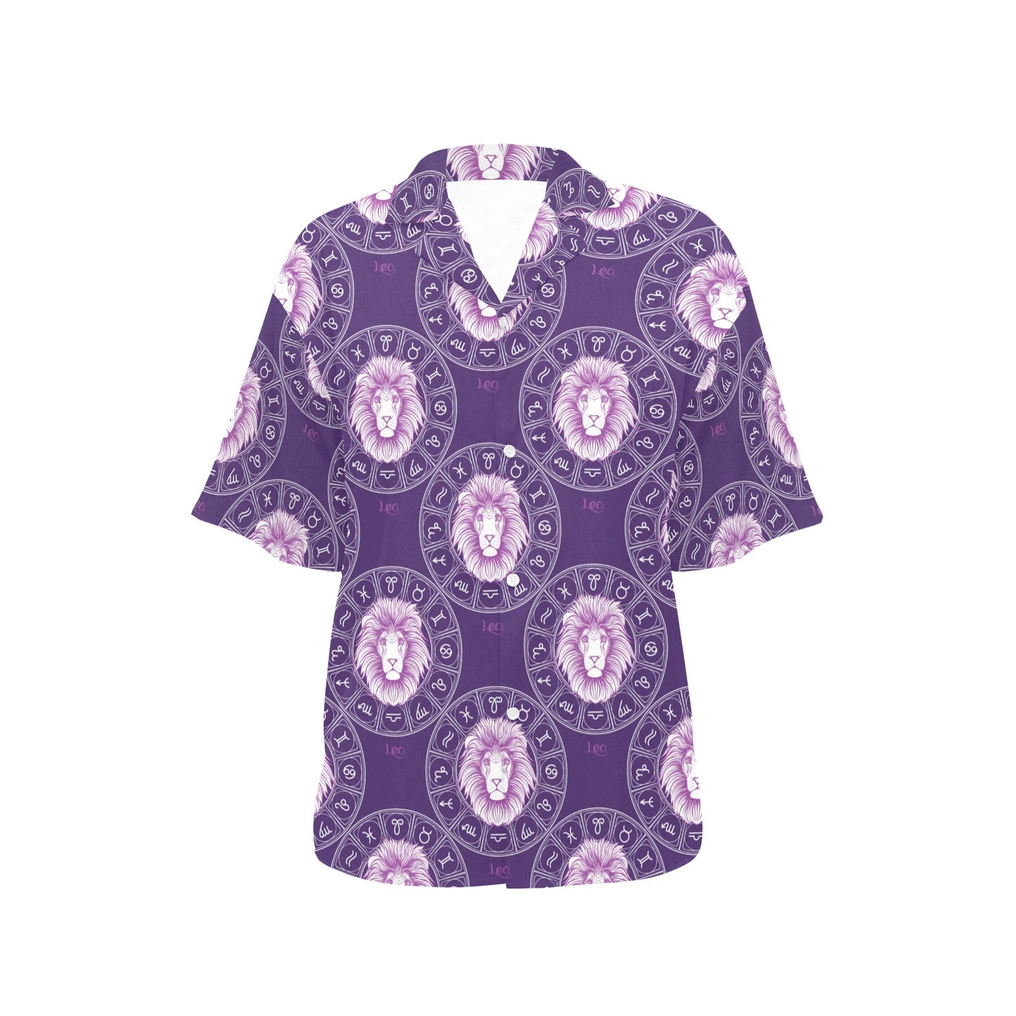 Leo Pattern Print Design 04 Women's Hawaiian Shirt