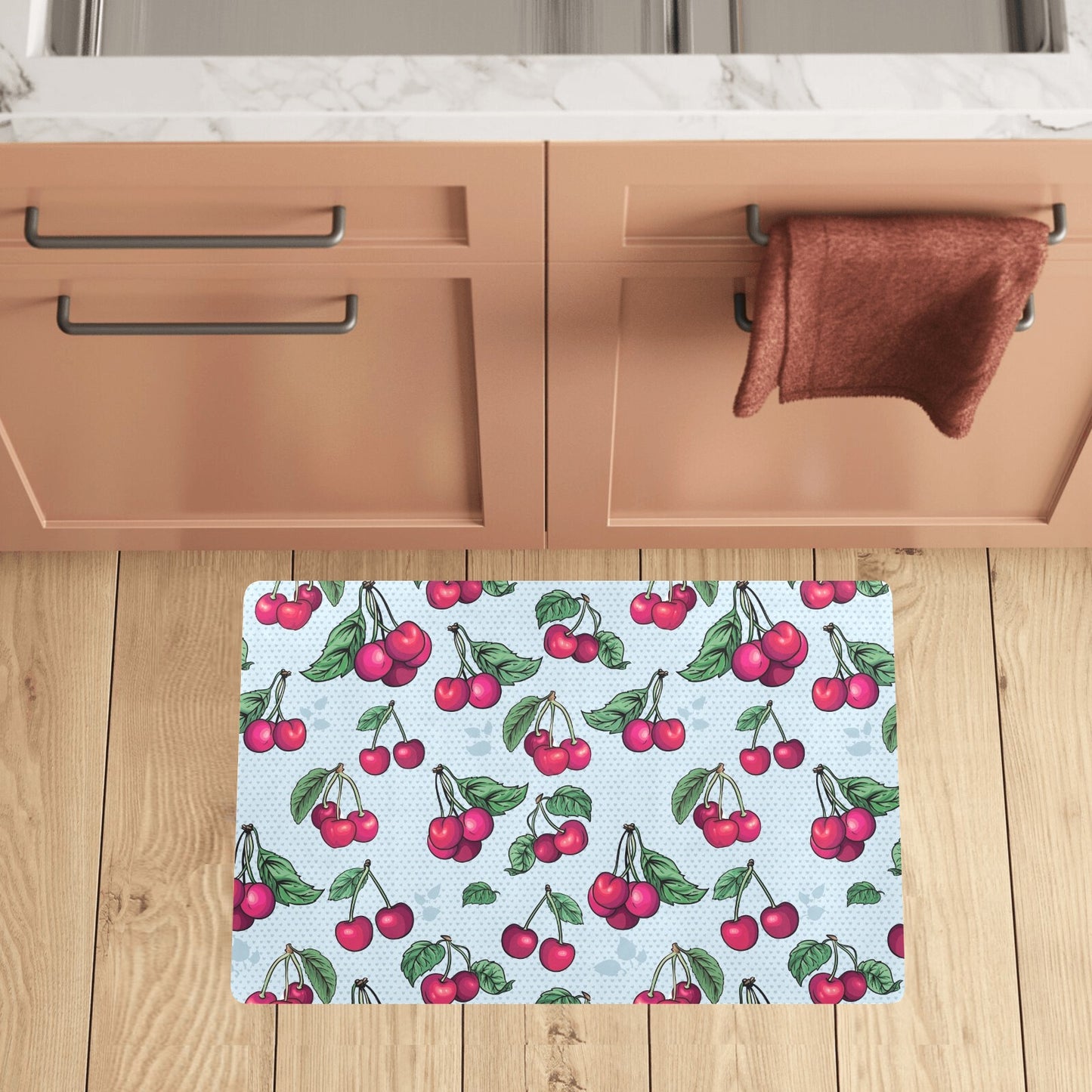 Cherry Pattern Print Design CH01 Kitchen Mat