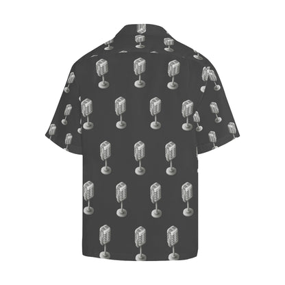 Microphone Vintage Pattern Print Design 01 Men's Hawaiian Shirt