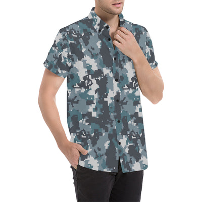 ACU Digital Urban Camouflage Men's Short Sleeve Button Up Shirt