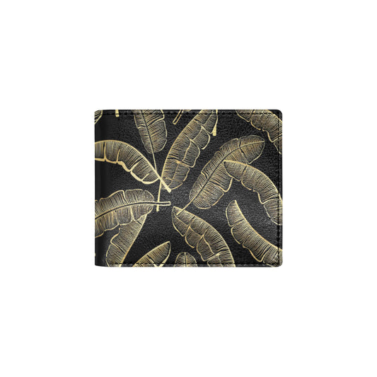 Banana Leaf Pattern Print Design BL07 Men's ID Card Wallet