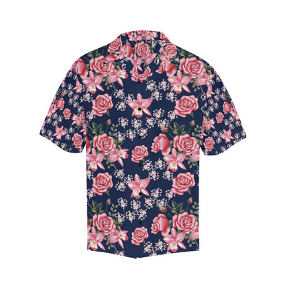 Rose Pattern Print Design A05 Men's Hawaiian Shirt