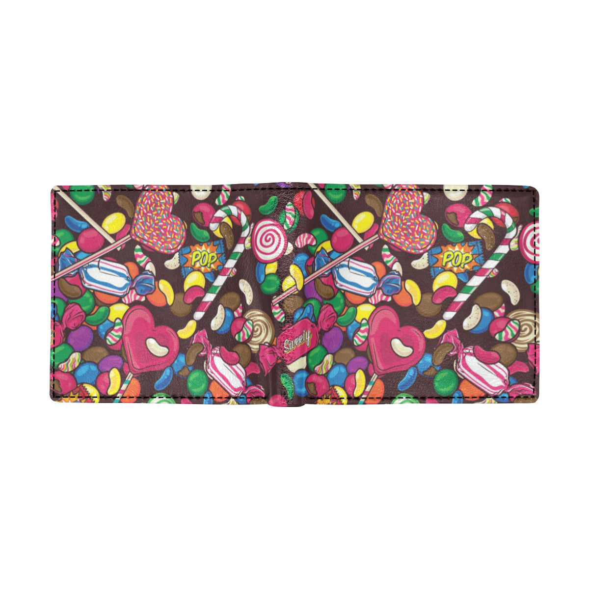 Candy Pattern Print Design CA02 Men's ID Card Wallet