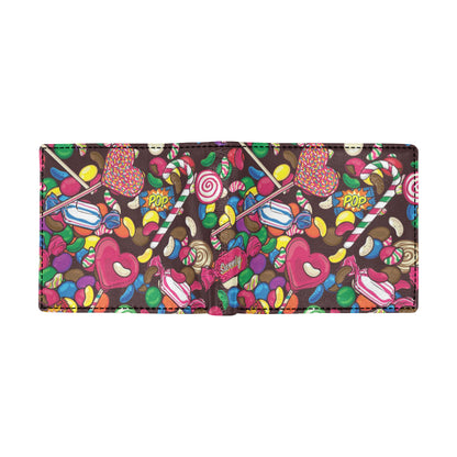 Candy Pattern Print Design CA02 Men's ID Card Wallet