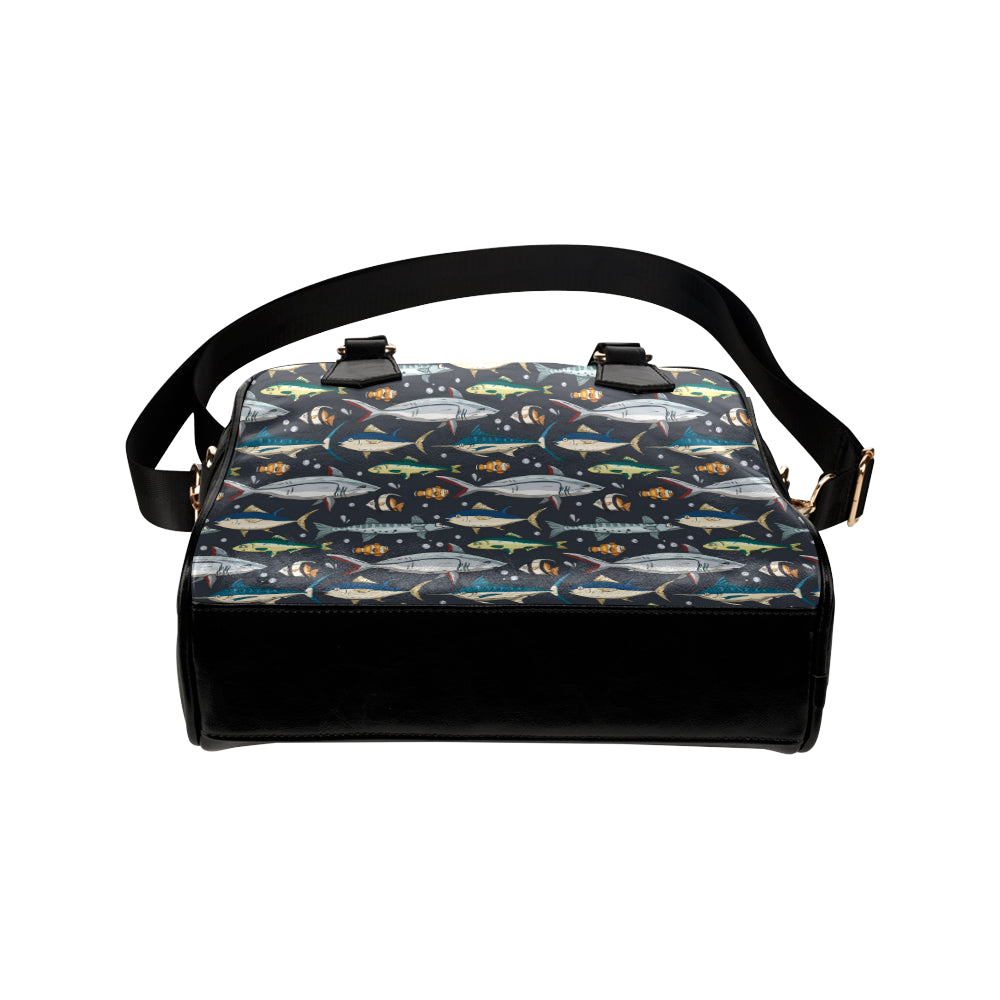 Swordfish Pattern Print Design 04 Shoulder Handbag