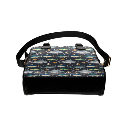 Swordfish Pattern Print Design 04 Shoulder Handbag