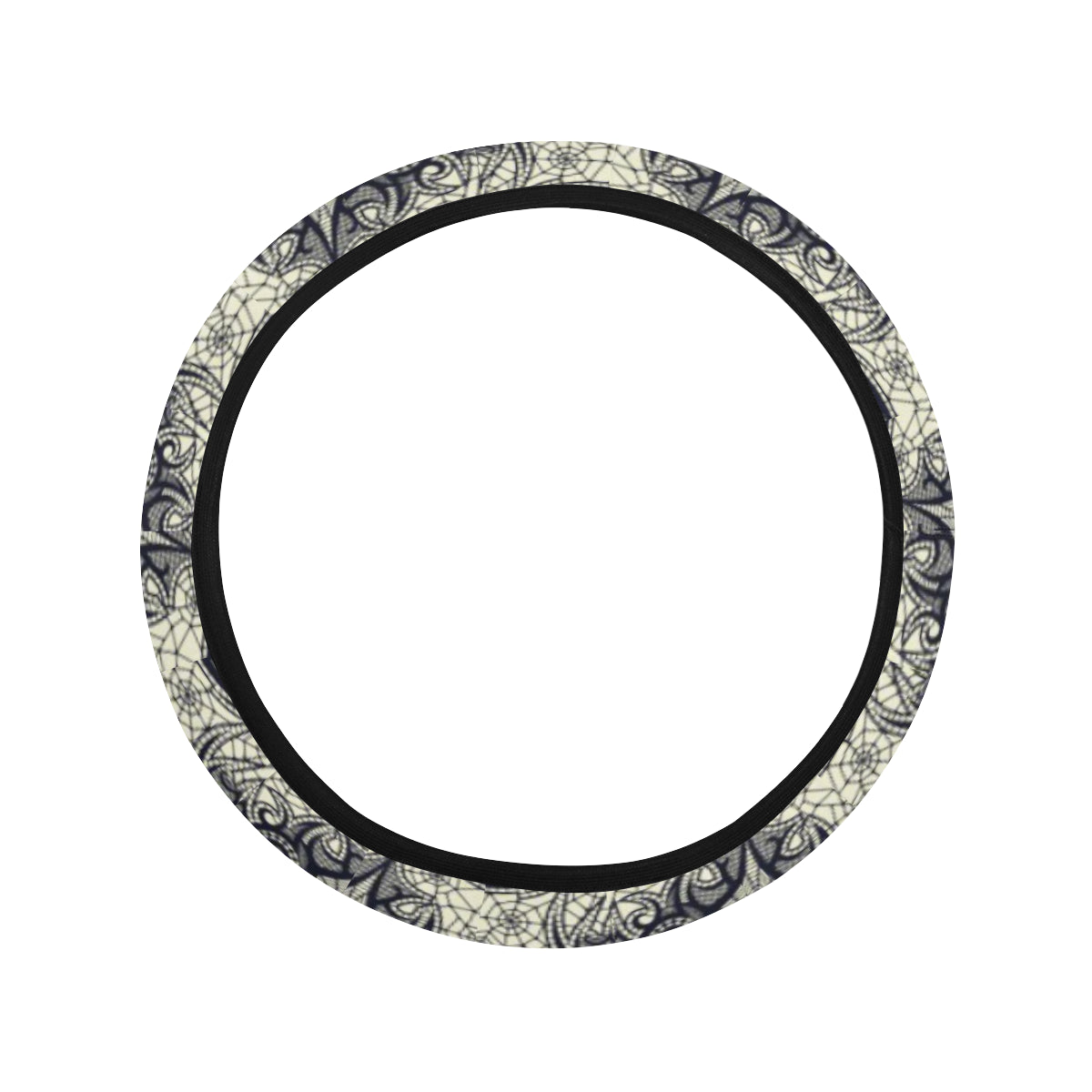 Bat Tribal Pattern Print Design 06 Steering Wheel Cover with Elastic Edge