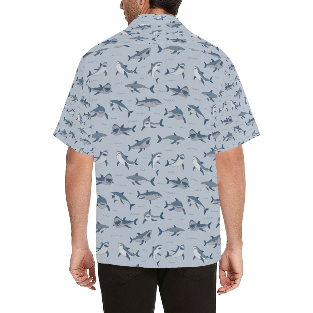 Shark Print Design LKS304 Men's Hawaiian Shirt