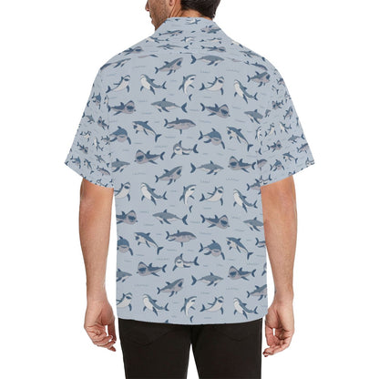 Shark Print Design LKS304 Men's Hawaiian Shirt