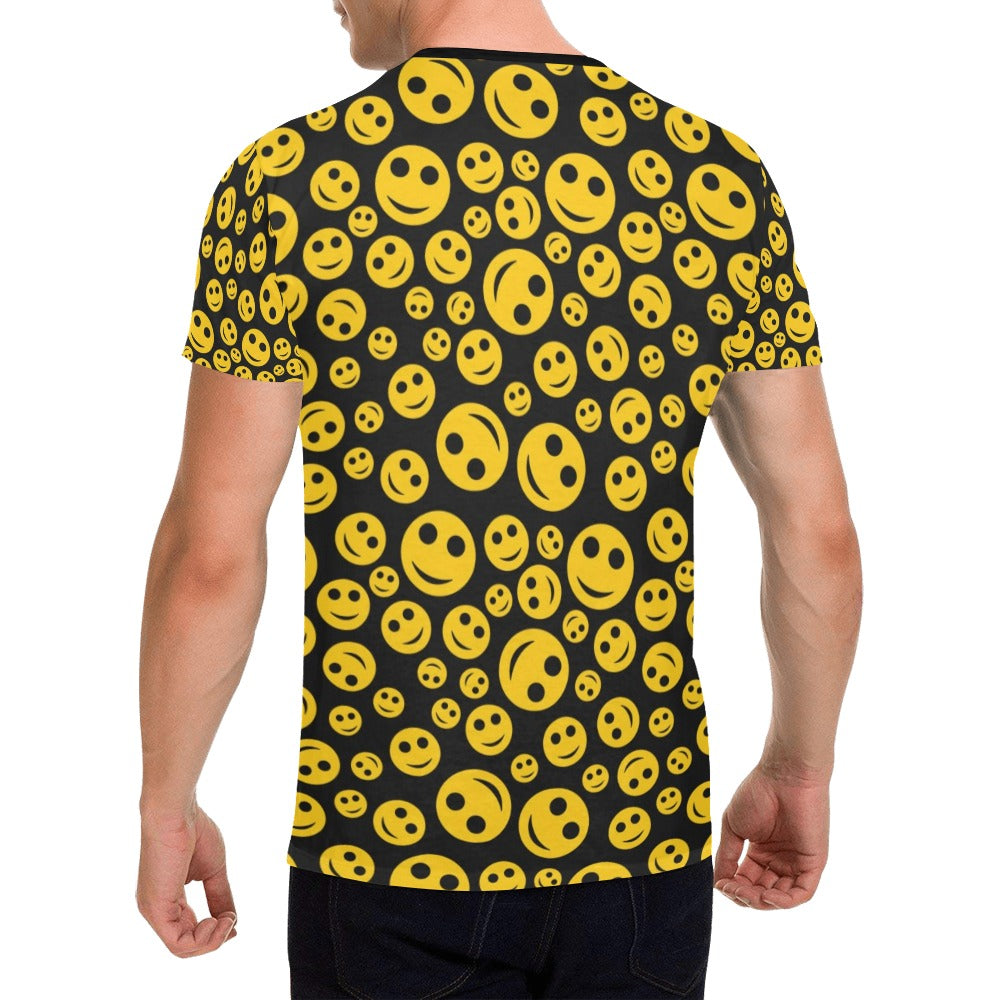 Smiley Face Emoji Print Design LKS304 Men's All Over Print T-shirt