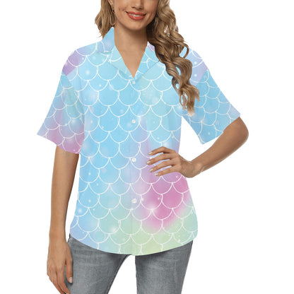 Rainbow Pattern Print Design A06 Women's Hawaiian Shirt