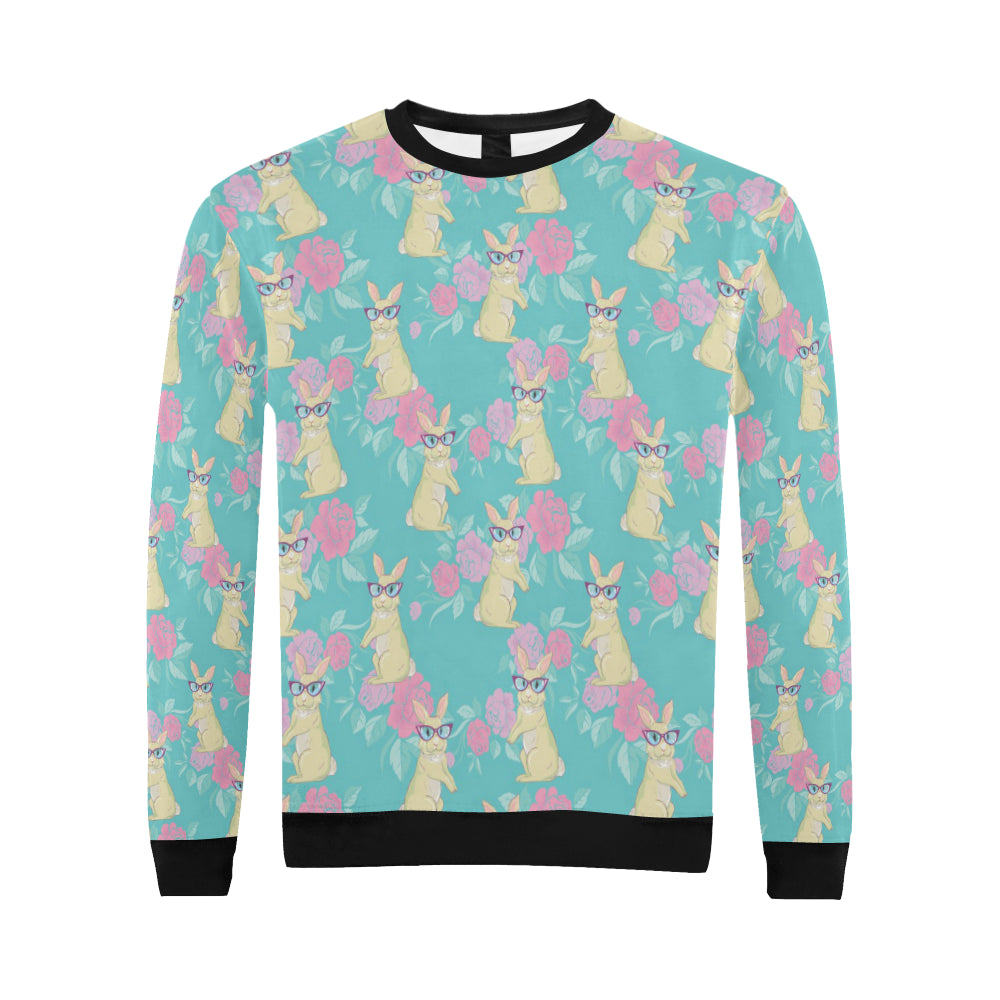 Rabbit Pattern Print Design RB05 Men Long Sleeve Sweatshirt