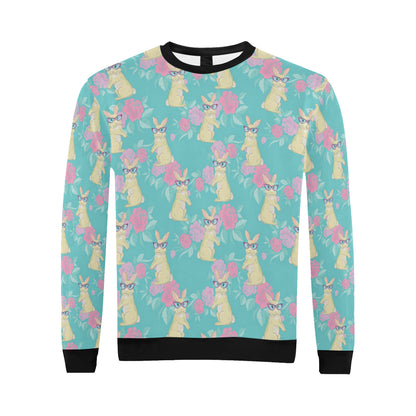 Rabbit Pattern Print Design RB05 Men Long Sleeve Sweatshirt