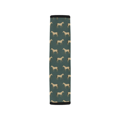 Horse Classic Themed Pattern Print Car Seat Belt Cover