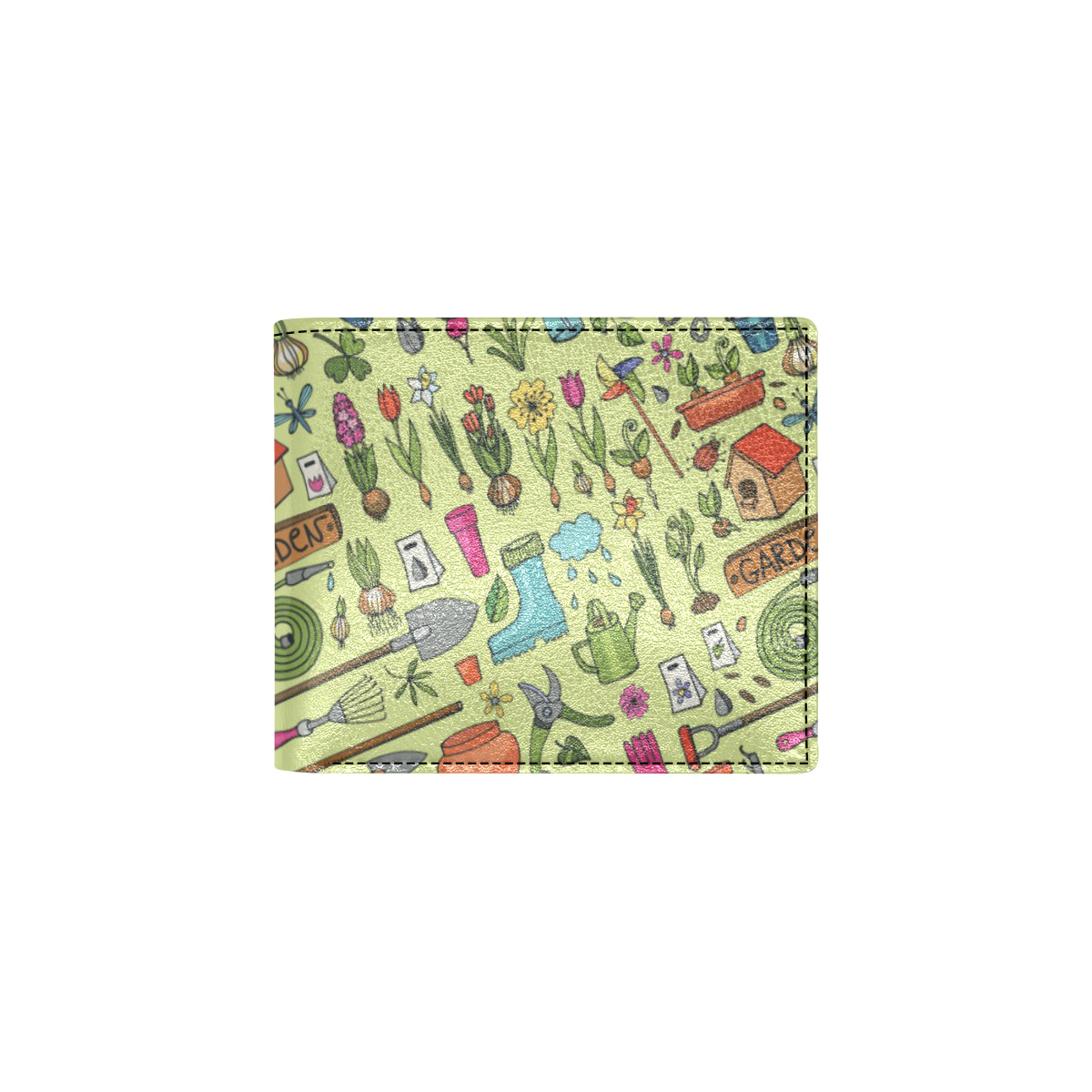 Gardening Pattern Print Design G02 Men's ID Card Wallet