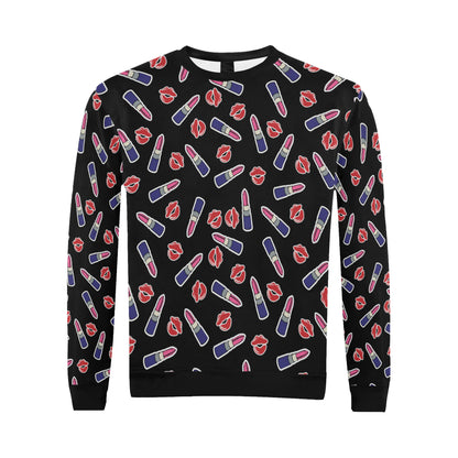 Lipstick Pattern Print Design LT01 Men Long Sleeve Sweatshirt