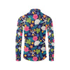 Beach Seashell Floral Theme Men's Long Sleeve Shirt