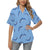 Dolphin Blue Print Women's Hawaiian Shirt