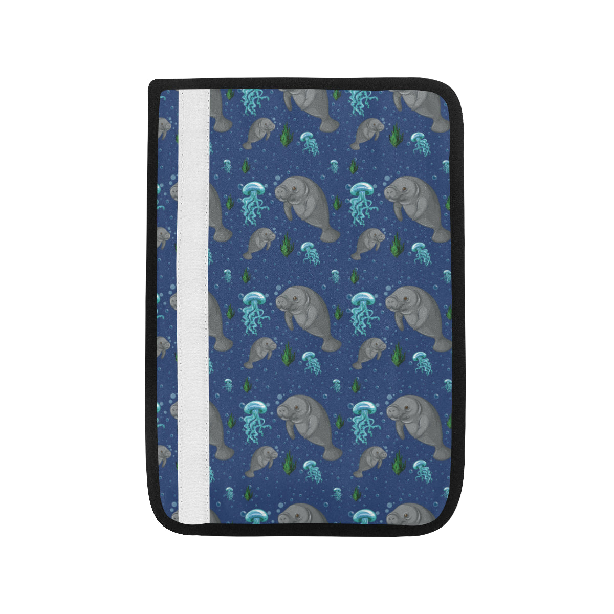 Manatee Pattern Print Design 01 Car Seat Belt Cover