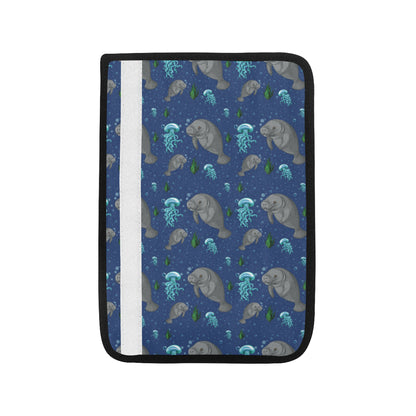 Manatee Pattern Print Design 01 Car Seat Belt Cover