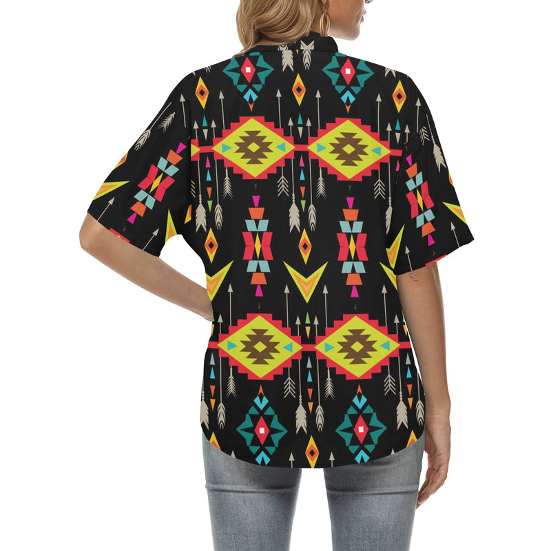 Native Pattern Print Design A05 Women's Hawaiian Shirt