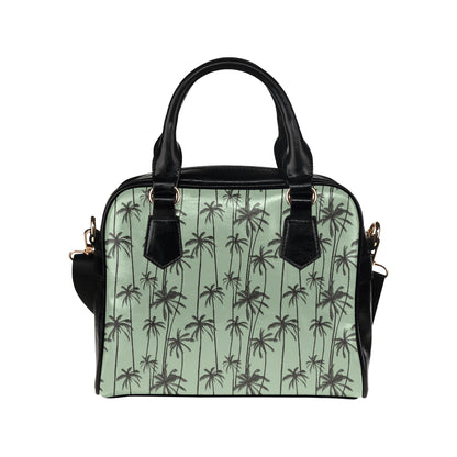 Palm Tree Pattern Print Design A04 Shoulder Handbag