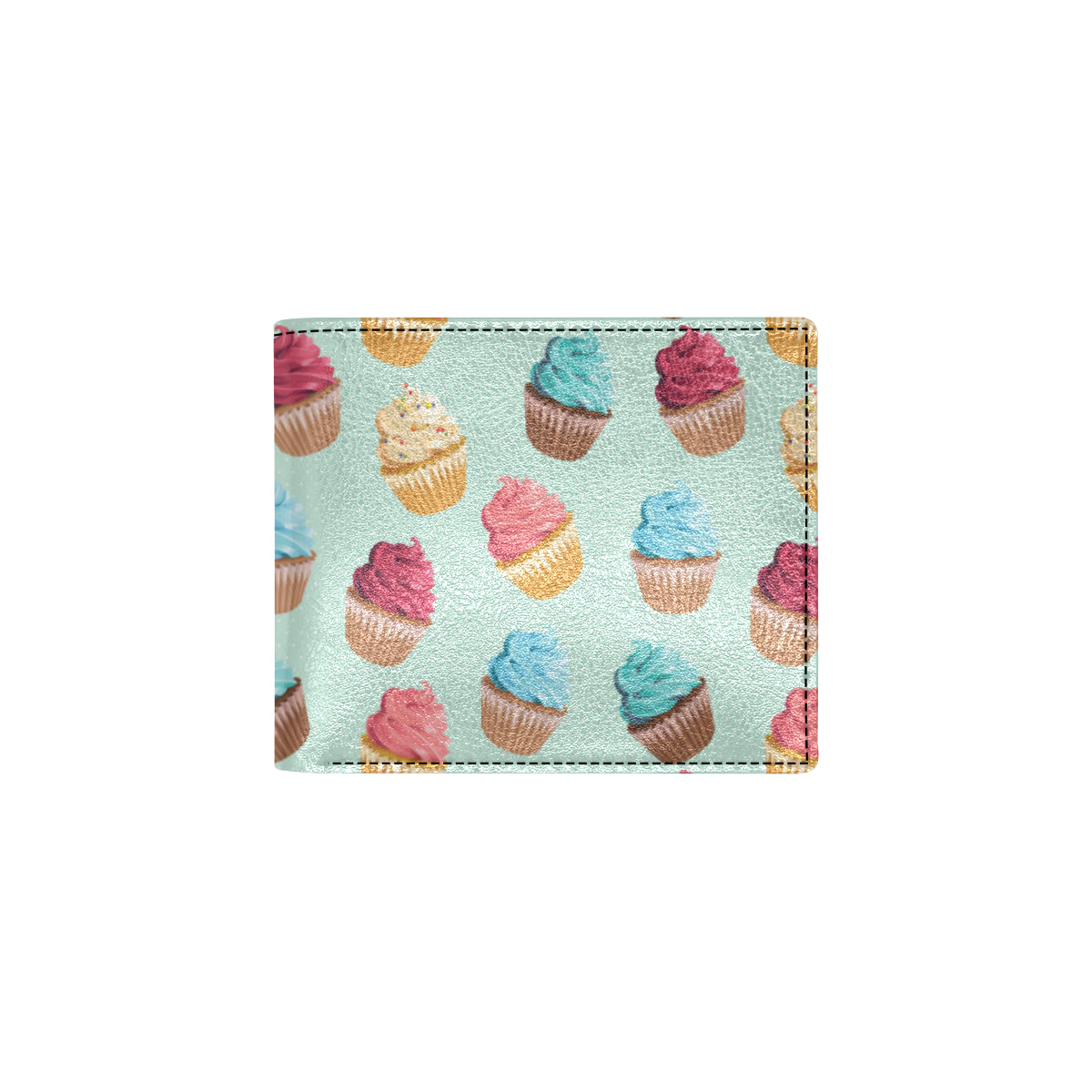 Cupcake Pattern Print Design 01 Men's ID Card Wallet