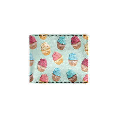 Cupcake Pattern Print Design 01 Men's ID Card Wallet