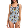 Bee Pattern Print Design BEE08 Women Swimsuit