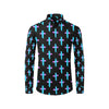 Christian Cross neon Pattern Men's Long Sleeve Shirt