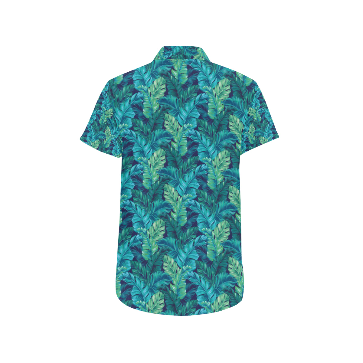 Banana Leaf Pattern Print Design 06 Men's Short Sleeve Button Up Shirt