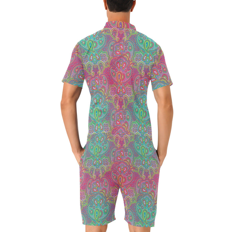 Boho Pattern Print Design 02 Men's Romper